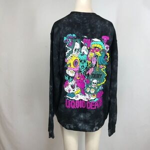 LIQUID DEATH - WOMEN'S LARGE - BLACK LONG SLEEVE CREW NECK SWEATSHIRT